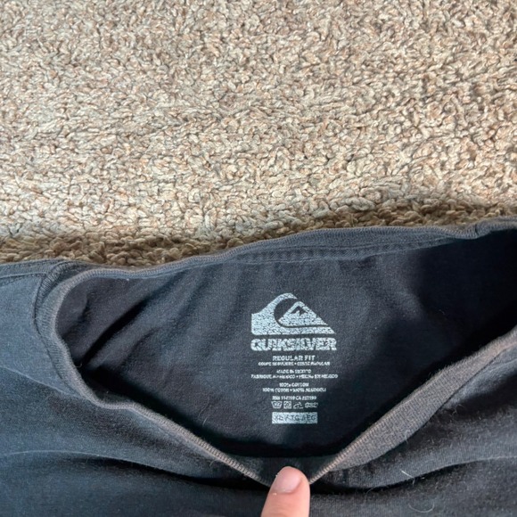 Quiksilver‎ Graphic T-Shirt Men's XL Surf Skate Y2K Logo Fade Black Tee - Picture 6 of 10